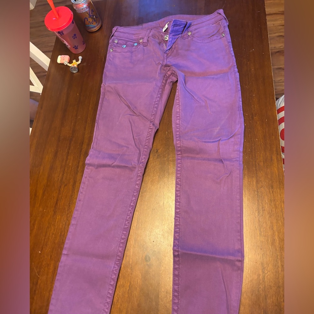 True Religion Purple Skinny Jeans for Women